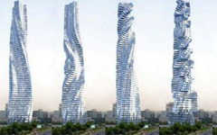 迪拜旋转摩天大楼 每层可360度旋转